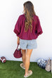 Friday Night Lights Blouse - Merlot