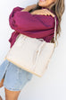Thalia Recycled Vegan Leather Tote Bag - Bone