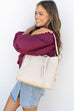 Thalia Recycled Vegan Leather Tote Bag - Bone