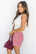 Good Ole Skort - Crimson Check