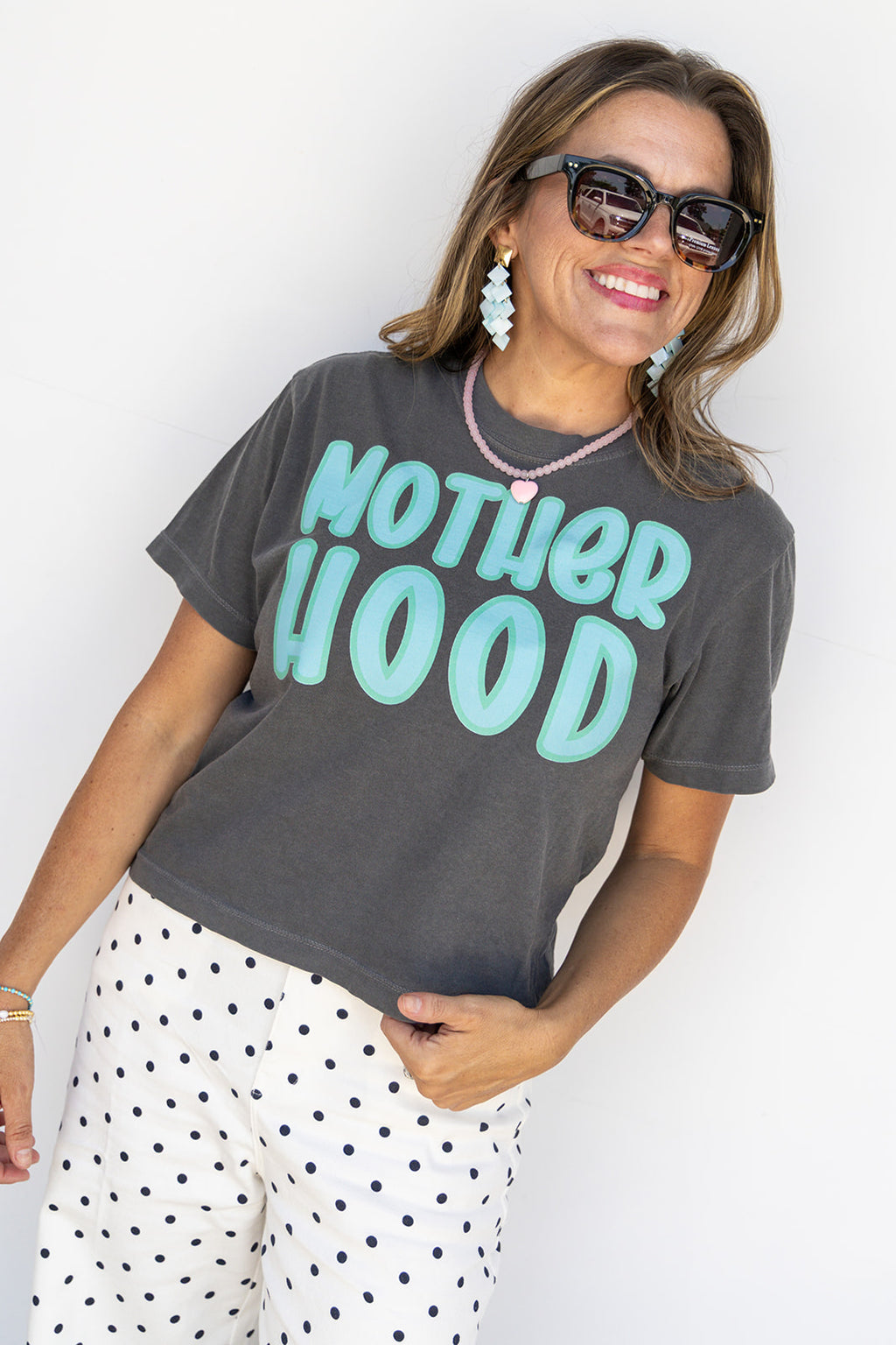 Mother Hood Crop Boxy / Turquoise