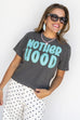 Mother Hood Crop Boxy / Turquoise
