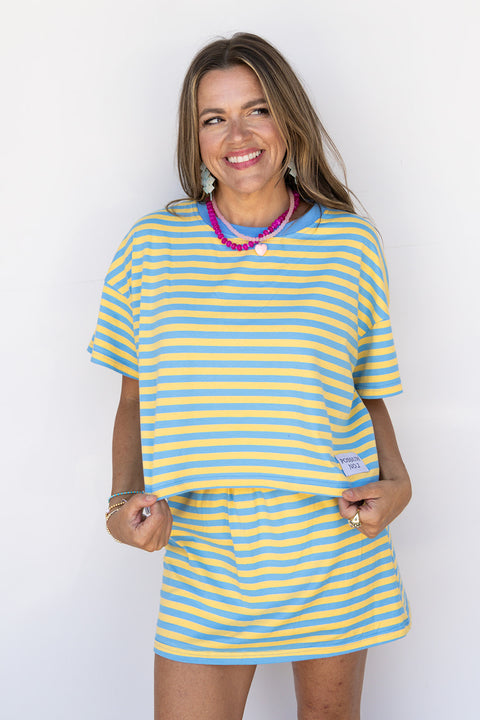 Sorbet Skort Set -Blue-Yellow  - PRE ORDER