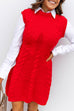 A Knit In Time Dress - Red