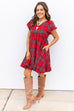 Plaid Perfection Dress - Red Multi