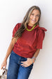 I Gotta Feeling Blouse - Burgundy