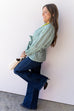 Shape Of You Blouse - Pine Green