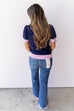 Don't Lose Me Sweater - Navy / Lavender