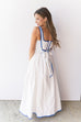 Social Hour Maxi Dress - White / Blue
