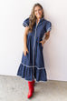 Fourth Quarter Victory Dress - Navy