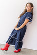 Fourth Quarter Victory Dress - Navy