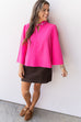 Chill In The Air Top - Hot Pink