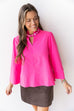 Chill In The Air Top - Hot Pink