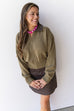 I Knew It, I Knew You Sweater Jacket - Olive