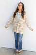 Uptown Stripe Jacket - Cream/Taupe