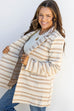 Uptown Stripe Jacket - Cream/Taupe