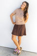 Willow Whirl Skirt - Espresso