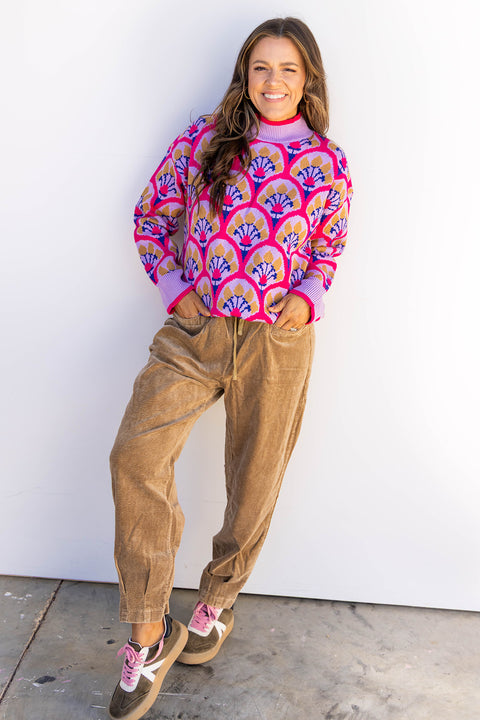 Wildberry Haze Sweater - Fuschia