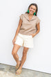 Walk The Runway Blouse - Oatmeal