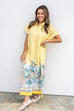 Take Me To The Met Midi Dress - Gold