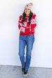 Coquette Check Sweater - Red