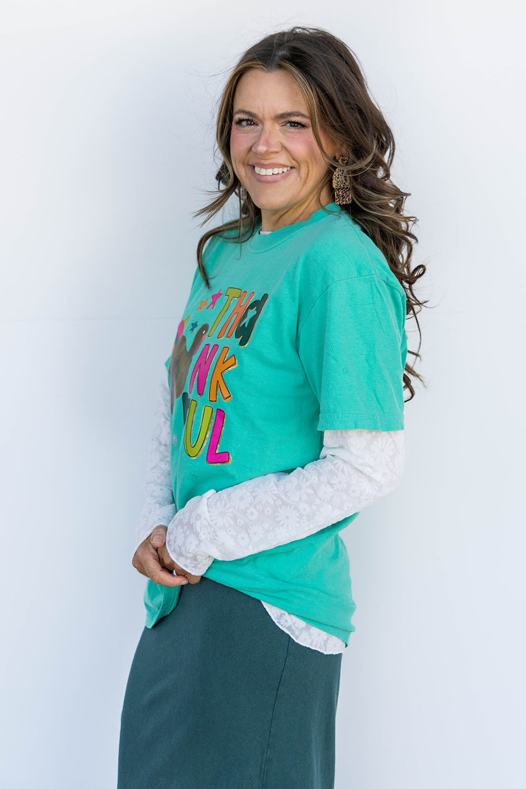 Elevated Floral Mesh Top