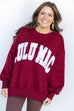 Lulu Mac Sweatshirt Maroon/White