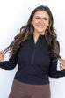QUARTER ZIP LONG SLEEVE TOP * FINAL SALE