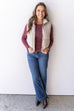 You Say I Am Yours Vest - Taupe