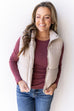 You Say I Am Yours Vest - Taupe