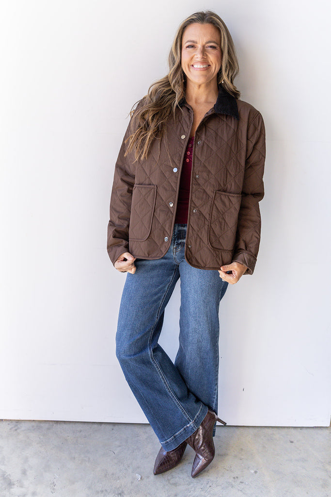 Fix My Eyes On You Jacket - Brown