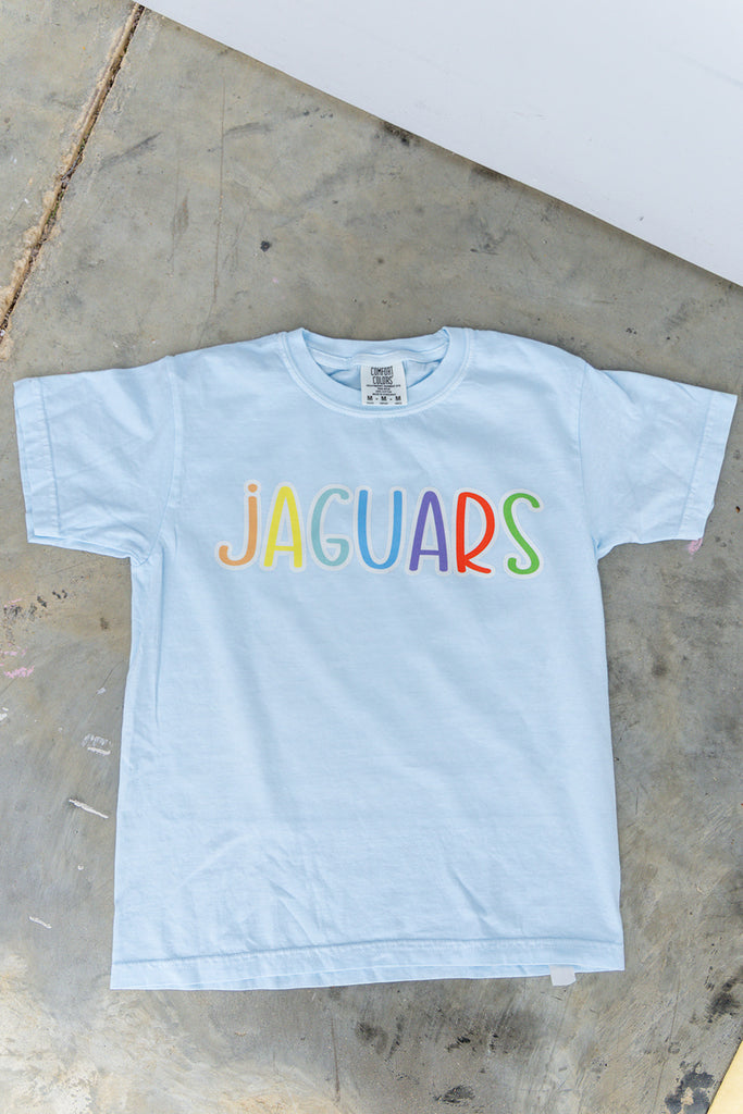 Rainbow Jaguars T-shirt -Chambray