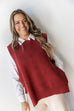 Streetwear Chic Vest - Burgundy