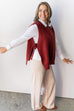 Streetwear Chic Vest - Burgundy