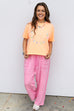 Everything is going to be alright Cropped Boxy - Neon Coral