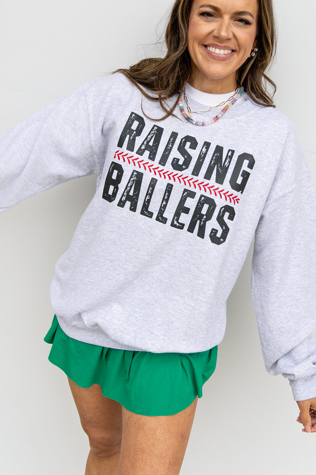 Raising Ballers  - Ash Grey Sweatshirt