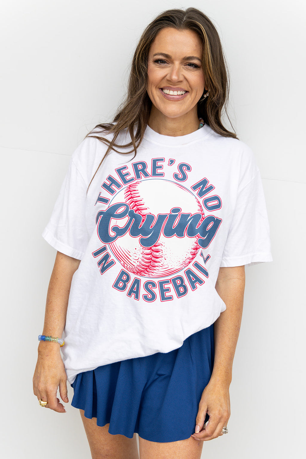 There's No Crying in Baseball T-shirt - White