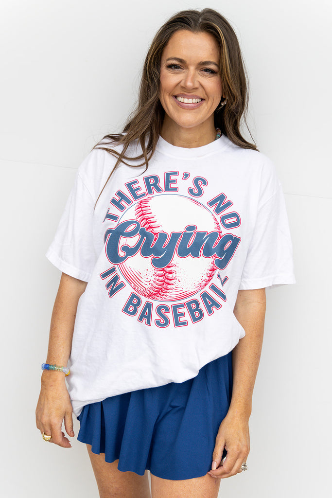 There's No Crying in Baseball T-shirt - White