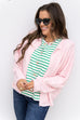 Green Stripe Cardigan Vest Jodifl