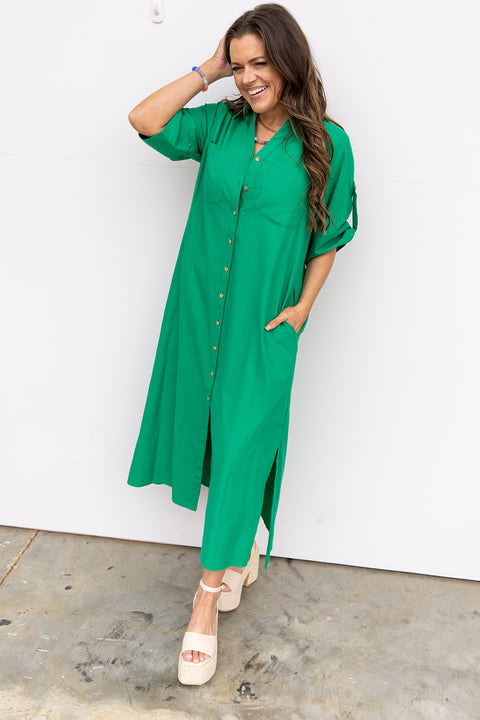 I Wanna Dance With Somebody Dress - Green