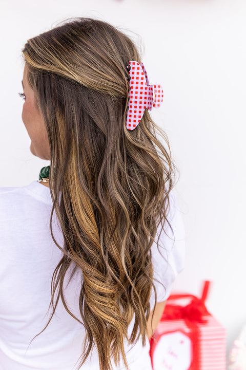 Plaid Jumbo Hair Clip