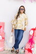 Oh My Garland Blouse - Ivory/Gold