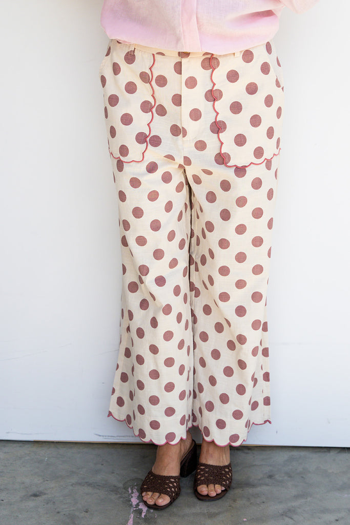 The Penelope Polka Pants - Pink