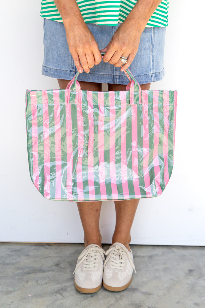 How Bizarre Tote - Pink / Green