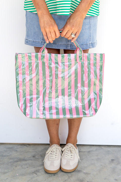 How Bizarre Tote - Pink / Green