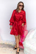Merry Mistletoe Dress- Red