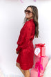 Merry Mistletoe Dress- Red