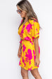 Golden Hour Floral Romper - Orange