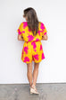 Golden Hour Floral Romper - Orange