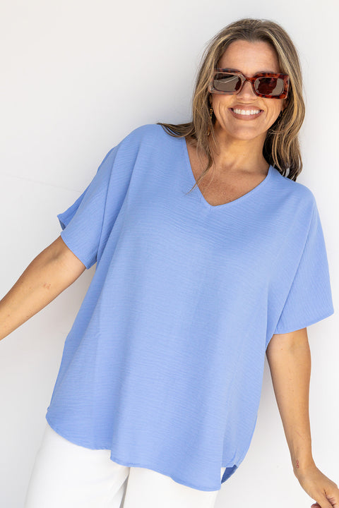 Miss Americana Top - Cornflower Blue